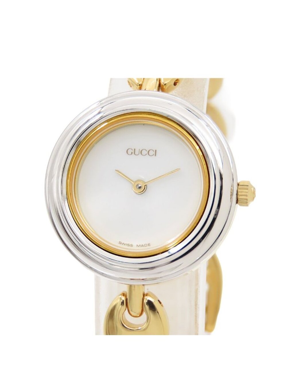 Gucci Change Bezel Bangle Watch All 5 Colors Replacement 11/12.2 White Gold SS